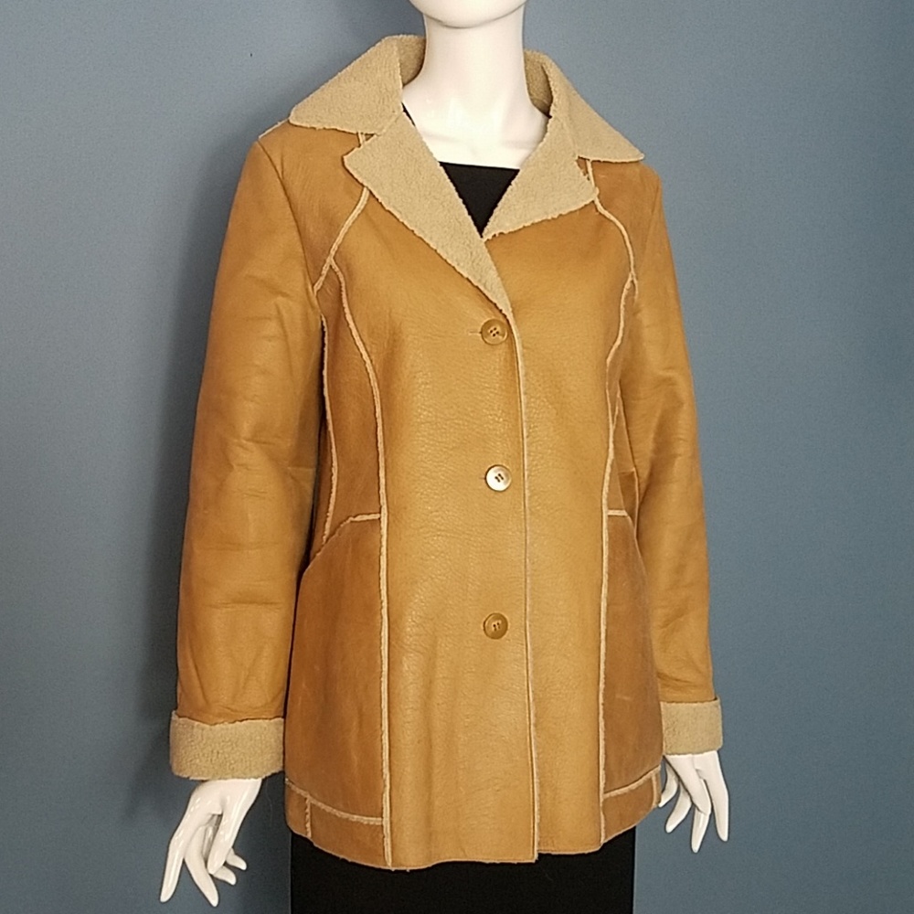Jones New York Tan Shearling Jacket